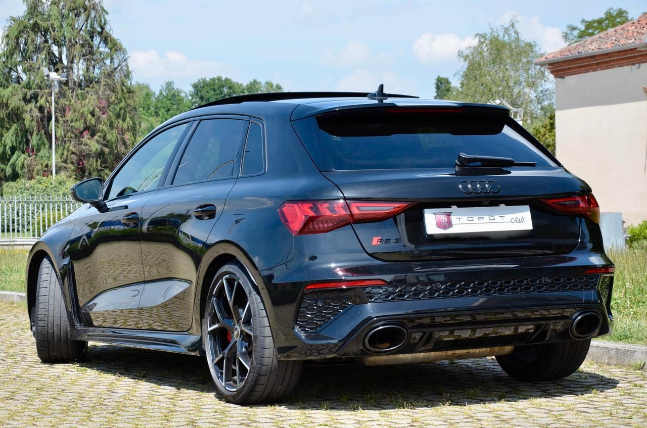AUDI RS3 SPORTBACK 2.5 TFSI QUATTRO 400cv S-TRONIC, BOLLO E SUPER 2/27, UNICOPROPRIETARIO, TETTO, DYNAMIC PACK, MILLTEK, MATRIX, PERMUTE