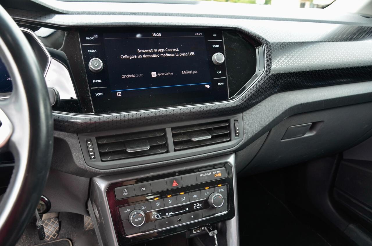 VOLKSWAGEN T-CROSS 1.0 TSI ADVANCED 115cv, UNICOPROPRIETARIO, TUTTI SERVICE VW, UFF ITALIANA, EURO 6D, APPLE ANDROID, RETROCAMERA, PERMUTE
