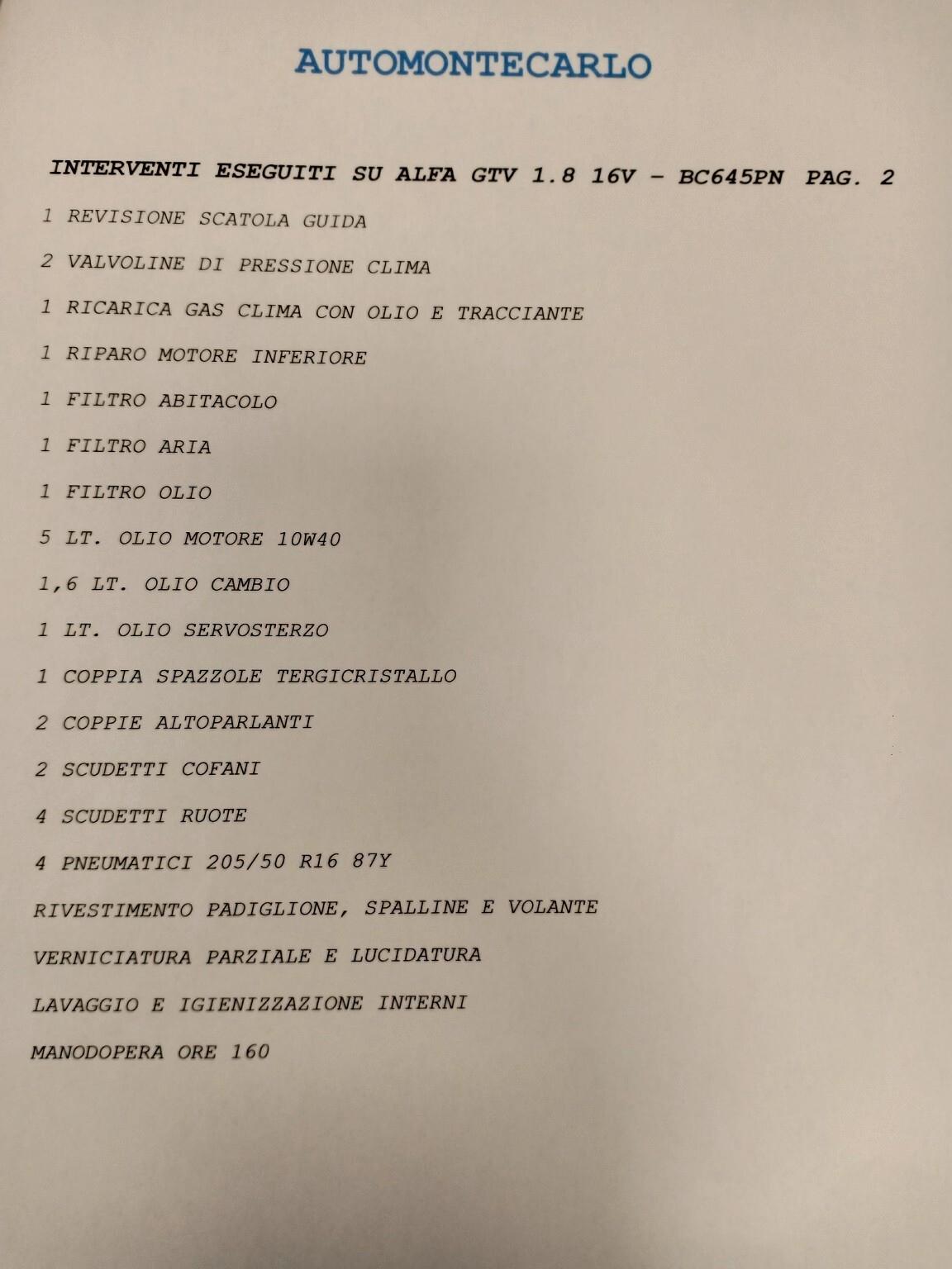 Alfa Romeo GTV 1.8i 16V Twin Spark cat