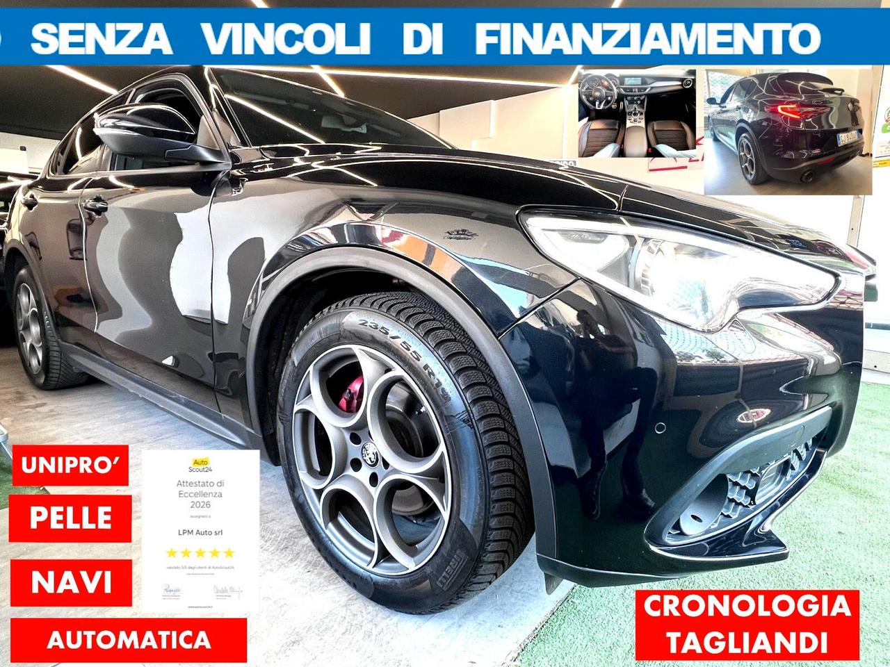 Alfa Romeo Stelvio 2.2 td 160CV SPRINT AT8 RWD PELLE*NO VINCOLI DI FINANZIAM*AZIENDALE UNIPR