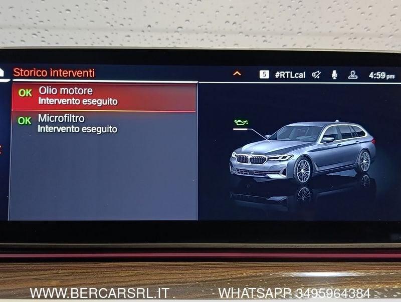 BMW Serie 5 520d 48V xDrive Touring Luxury*SEDILI RISC*TELECAMERA*CAMBIO AL VOLANTE*