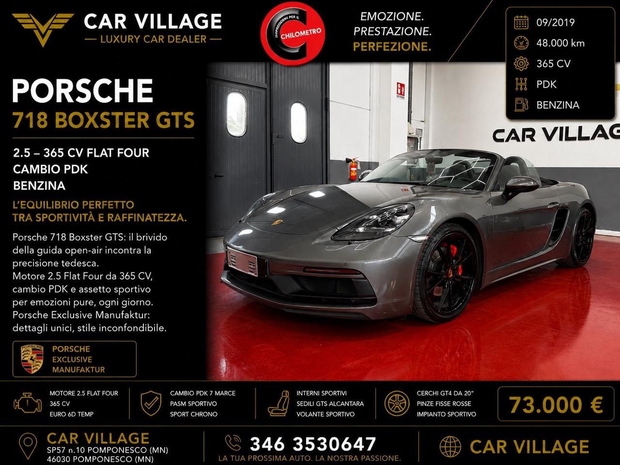 Porsche 718 Spyder Boxster 2.5 GTS esclusive manufactur