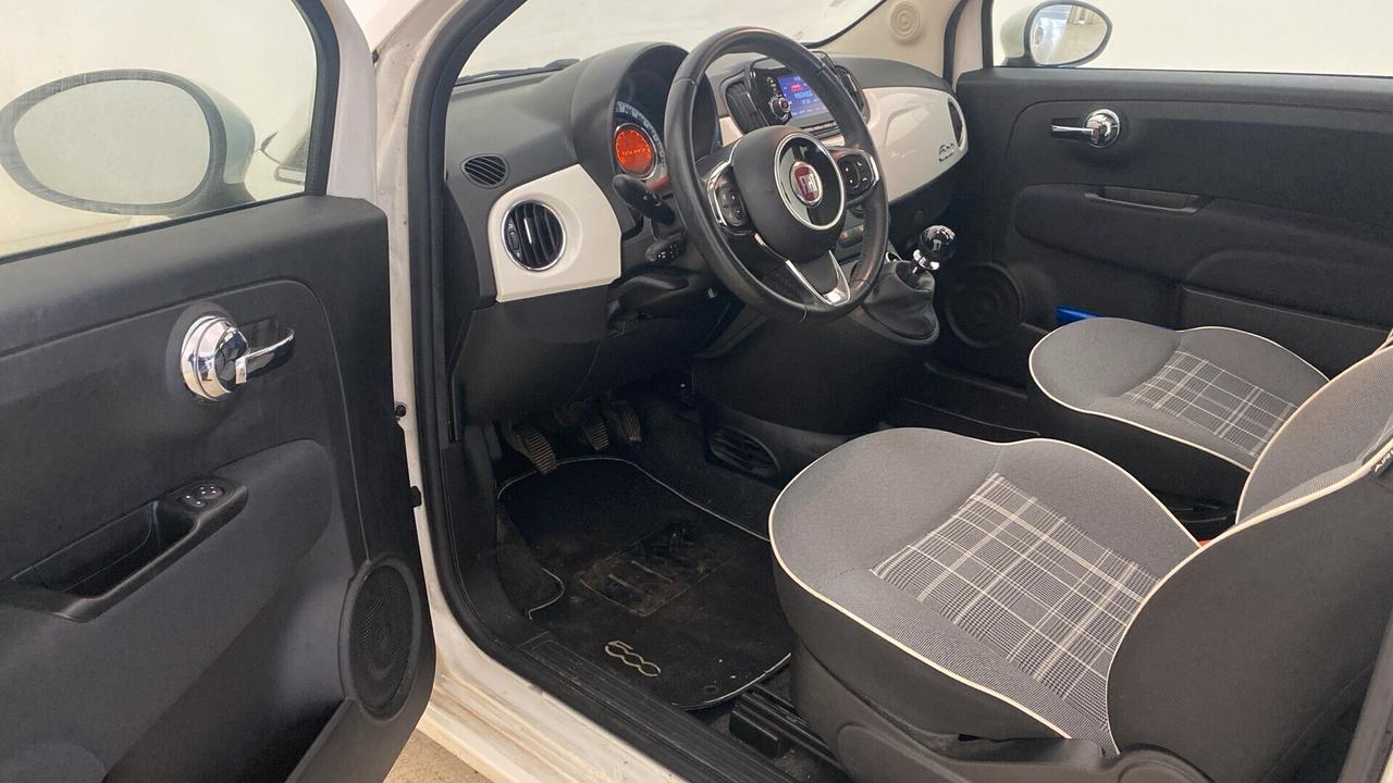 FIAT 500 1.2 BENZINA - TETTO PANORAMICO - NEOPAT.