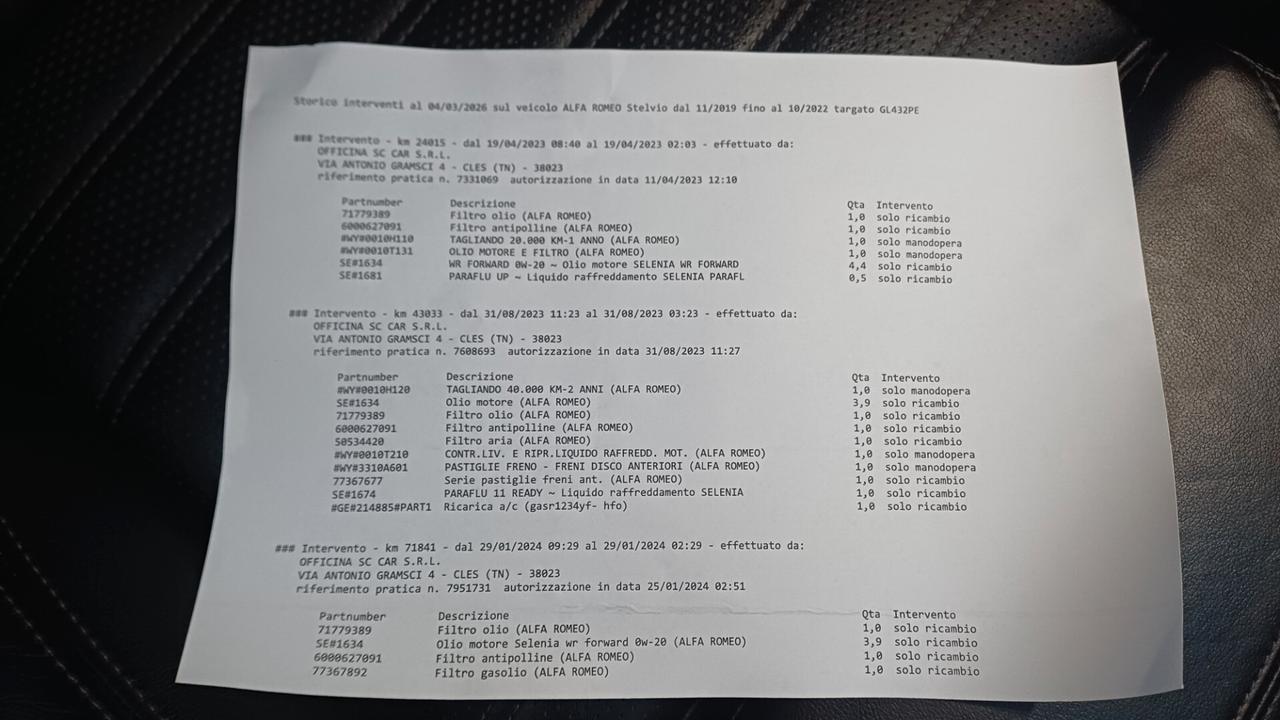 Alfa Romeo Stelvio 2.2 210 CV AT8 Q4 Veloce TETTO PANORAMICO