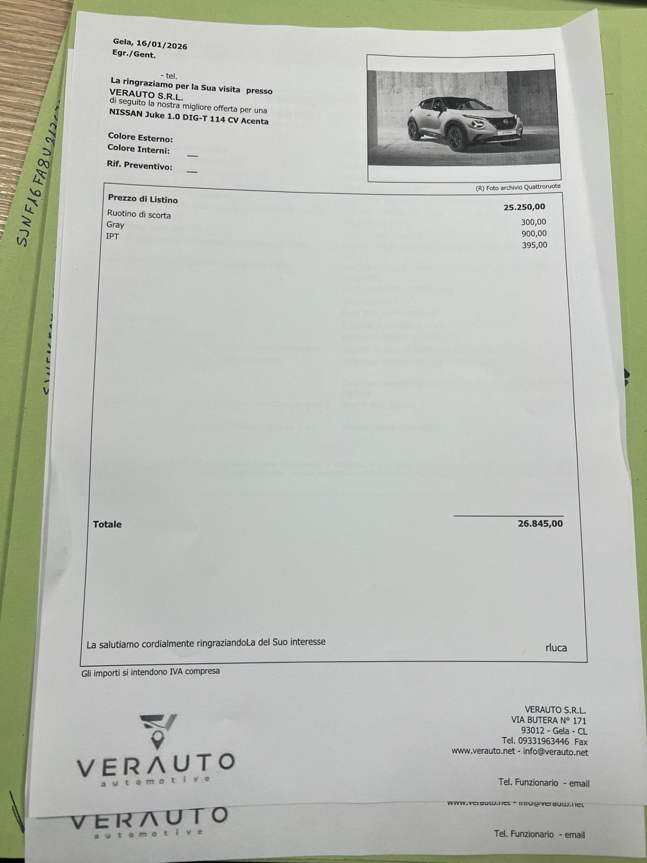 Nissan Juke 1.0 DIG-T 114 CV Acenta