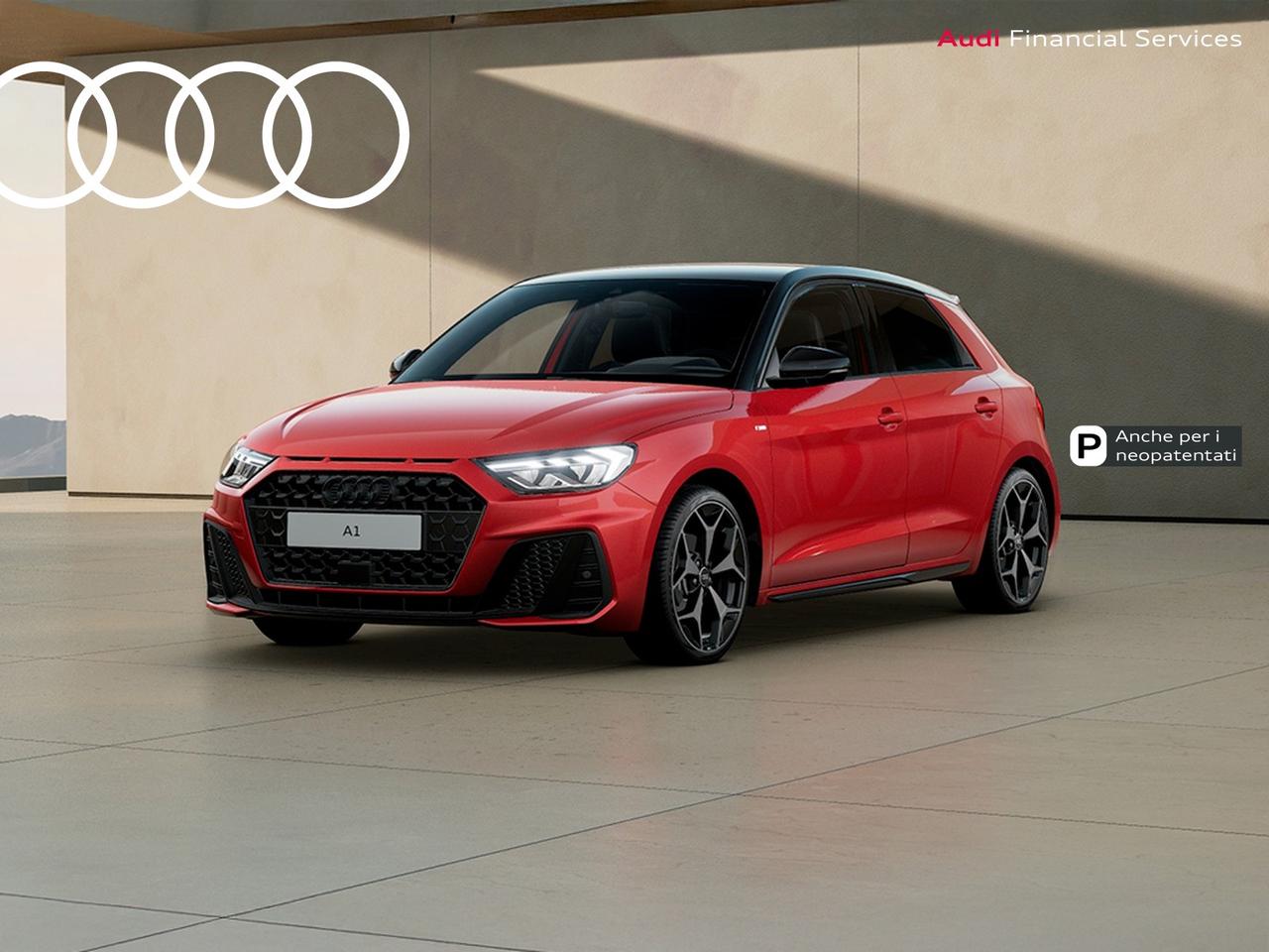 Audi A1 sportback 30 1.0 tfsi identity black 116cv s-tronic