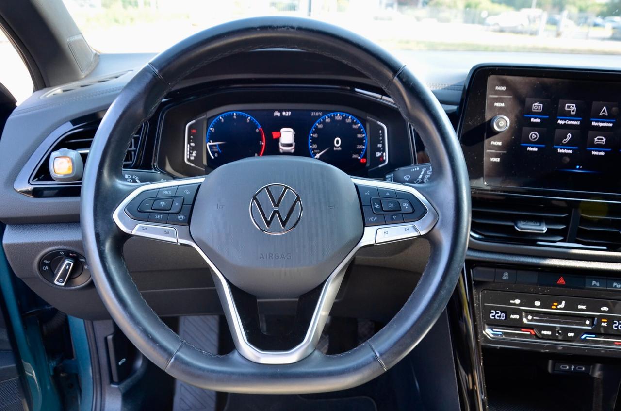 VW T-ROC 1.0 TSI STYLE 110cv, UNICOPROPRIETARIO, GARANZIA VW 9/2027, UFF ITALIANA, SERVICE VW, BLACK PACK, FARI IQ LED, PERMUTE