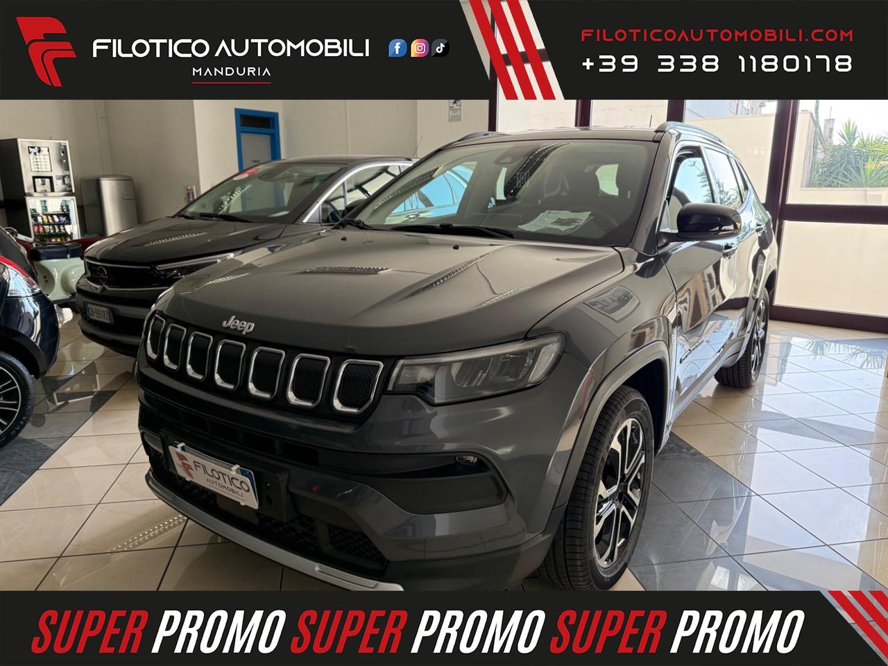 JEEP Compass 1.6 Mjt II 2WD Limited 130CV KM CERTIFICATI |LIMITED|GARANZIA PLUS