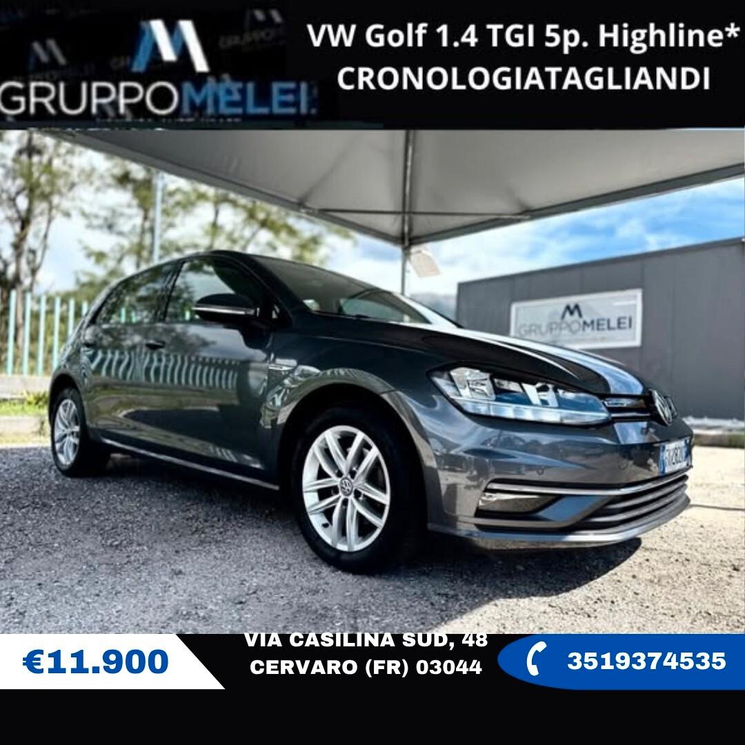 VW Golf 1.4 TGI 5p. Highline*CRONOLOGIATAGLIANDI