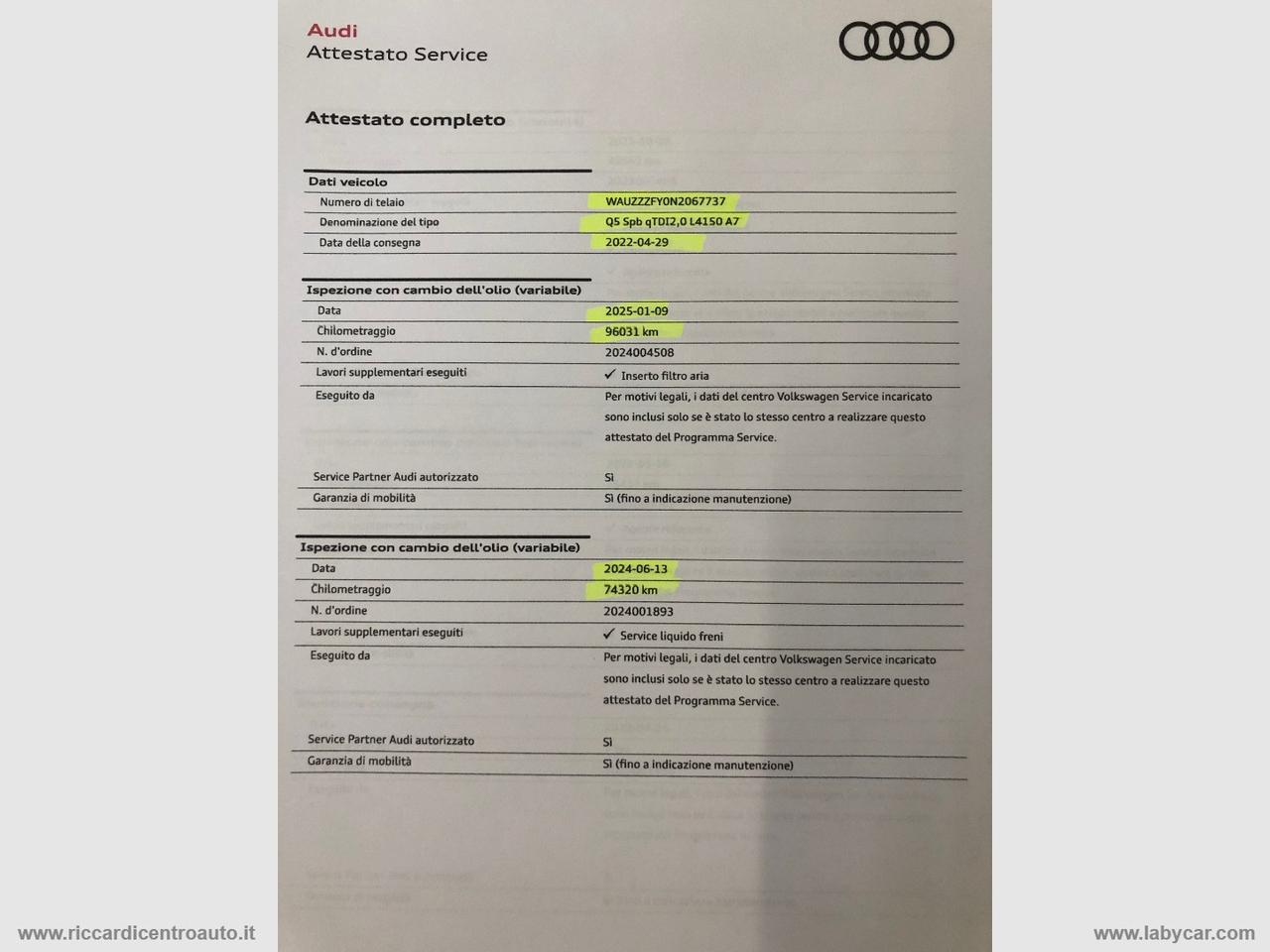 AUDI Q5 SPB 40 TDI qu. S tr. S LINE PLUS