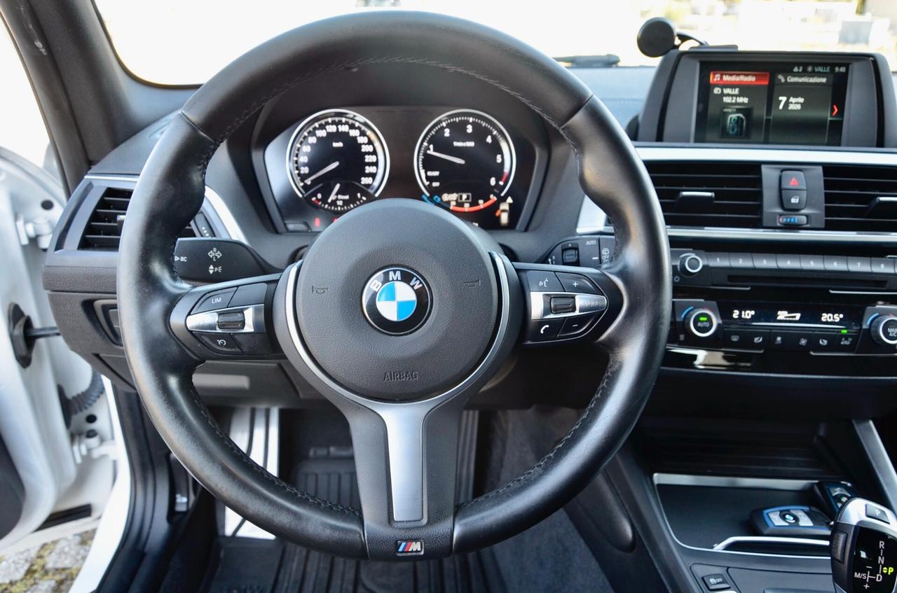 BMW 118d 2.0 MSPORT 150cv AUT, UNICOPROPRIETARIO, SERVICE BMW, UFF ITALIANA, EURO 6C, FULL LED, PELLE, PERMUTE