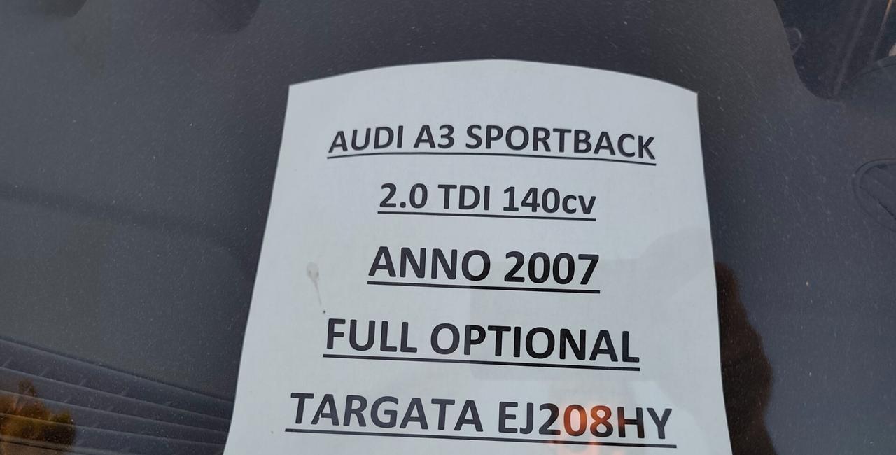 Audi A3 2.0 TDI 140cv NAVIGATORE