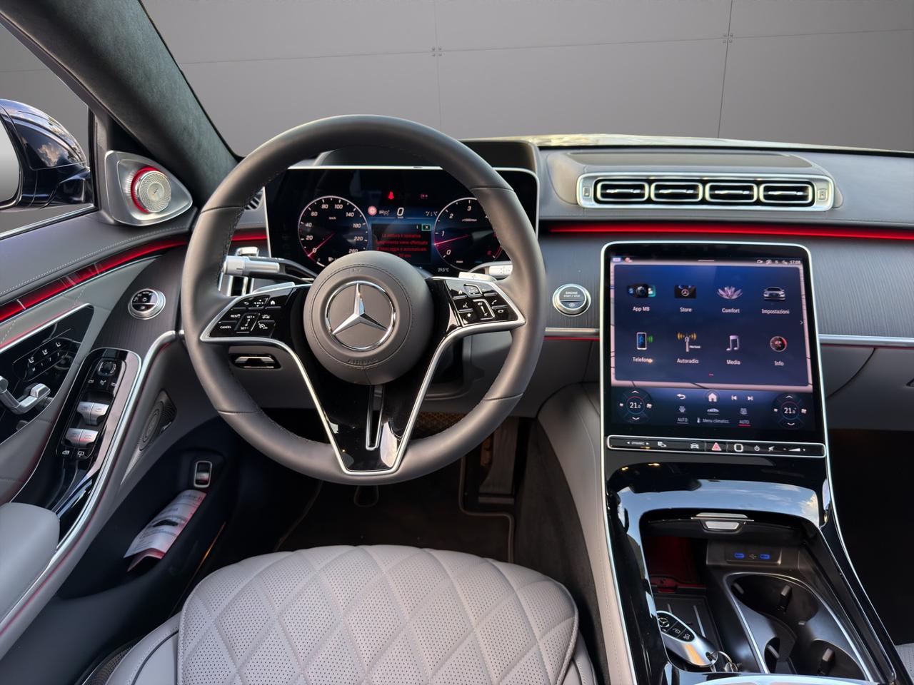 Mercedes S 350 d Business Class - Unipro - Promo Fin - LEASING - IVA ESPOSTA - REAR SEAT ENTERTAINMENT – 2 MONITOR MBUX – TABLET POST – TETTO – CAMERA 360° 3D – DISTRONIC – BURMESTER – SEDILI MASSAGGIANTI IN NAPPA – AIRMATIC – AMBIENT LIGHT