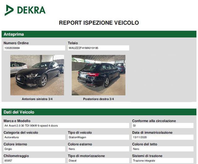 AUDI A4 Avant 30 TDI