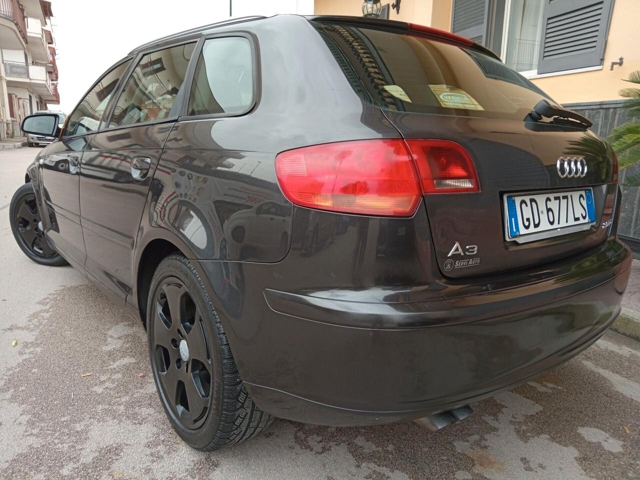 AUDI A3 SPORT BLACK. 2.0 TDI 140 CV 5 PORTE FULL OPTIONAL ANNO 2006