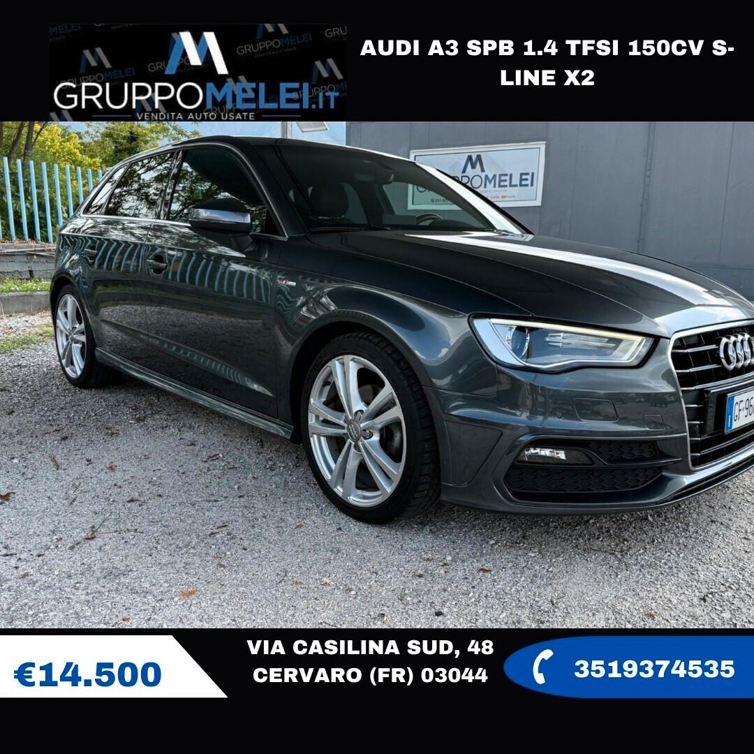 Audi A3 SPB 1.4 TFSI 150CV S-LINE X2