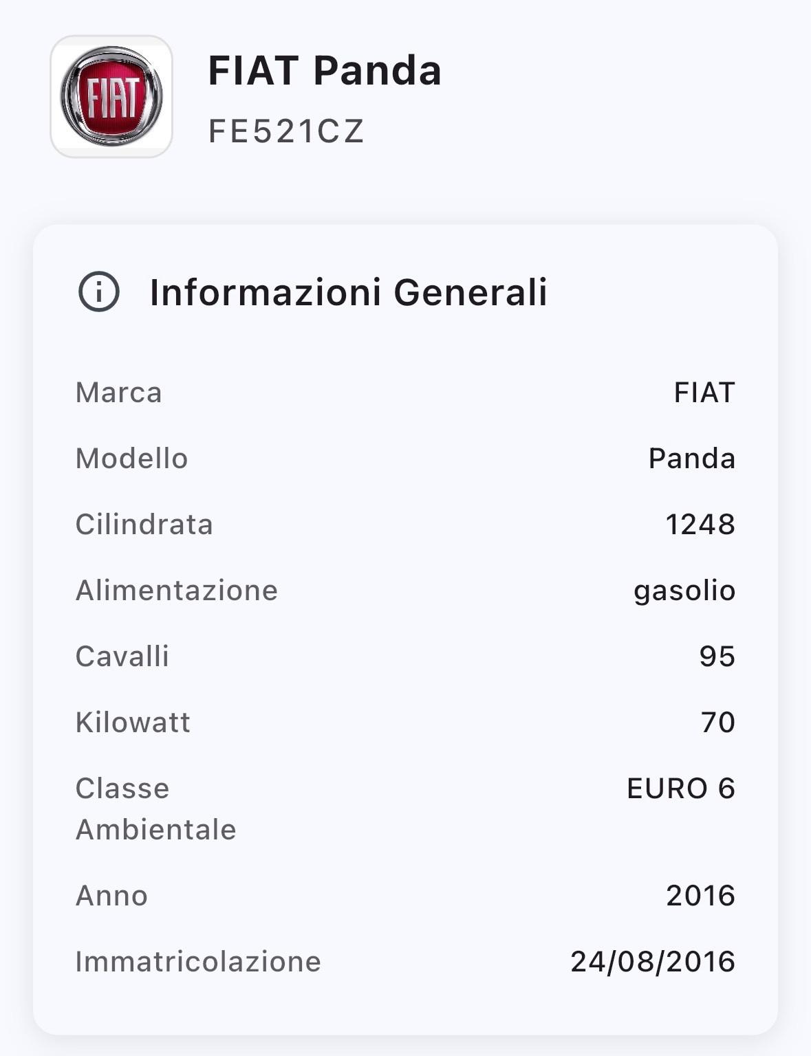 Fiat Panda 1.3 MJT 95 CV S&S Easy