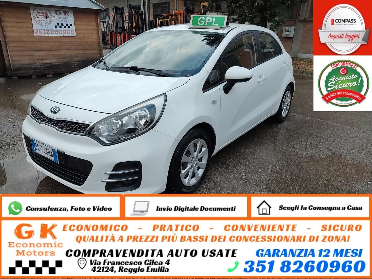 Kia Rio 1.2 CVVT 5p. ECO GPL Cool, OK NEOPATENTATI, GARANZIA L.12 MESI