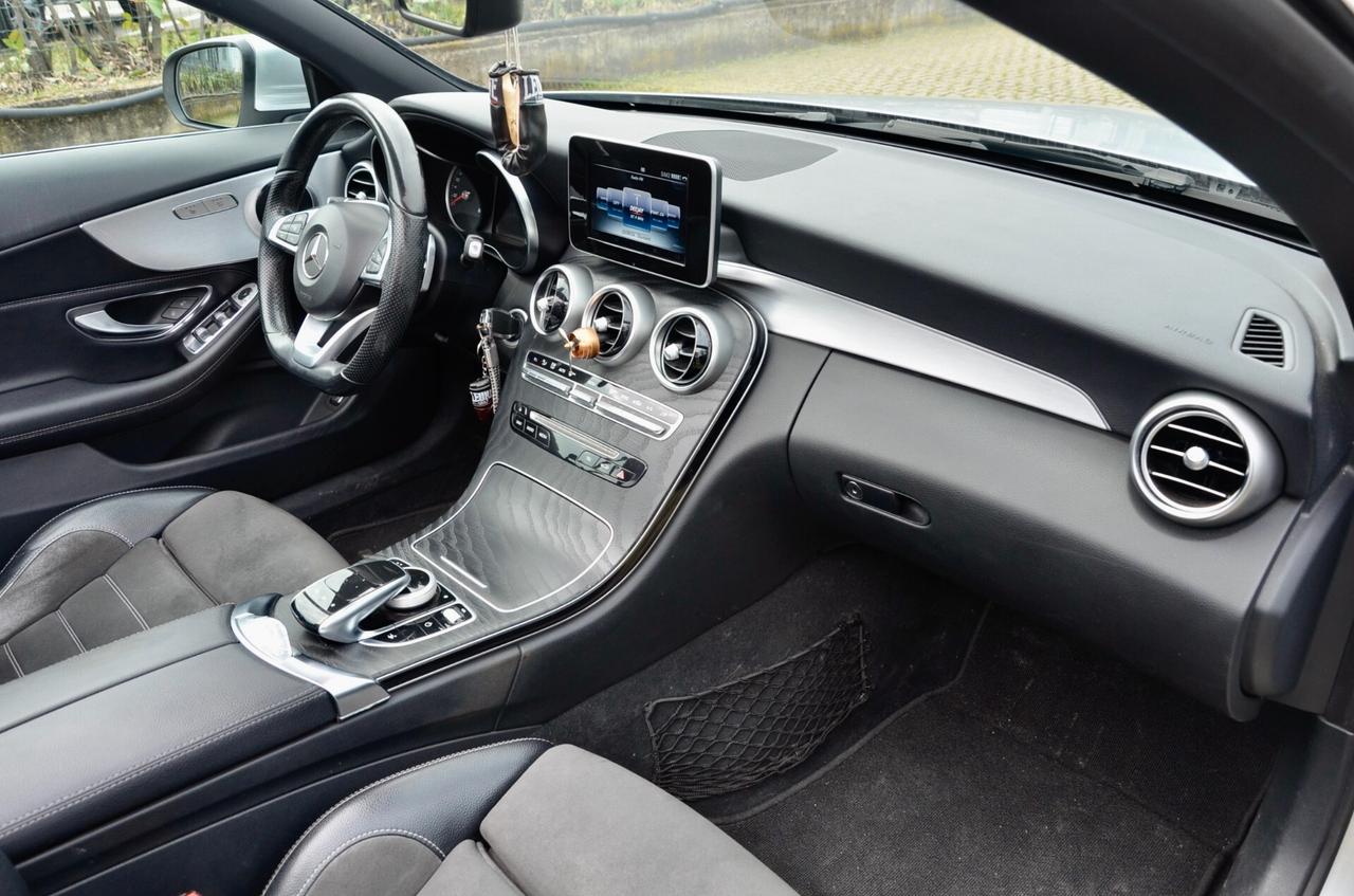 MERCEDES-BENZ CABRIO C 180 PREMIUM AMG 156cv AUTO, SERVICE MERCEDES, NAVI, FRANGIVENTO, PERMUTE