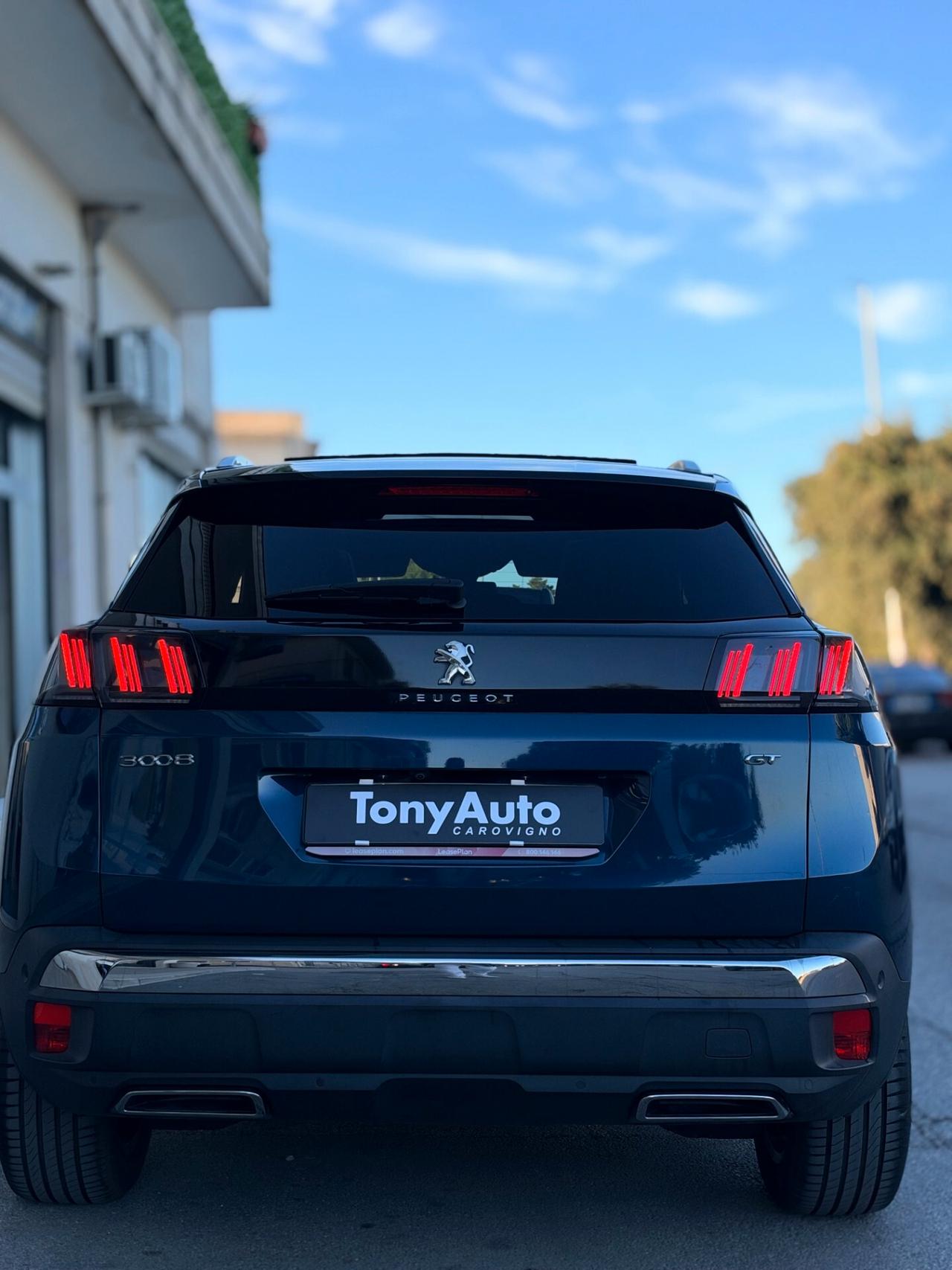 Peugeot 3008 1.5 bluehdi GT S con TETTO APRIBILE,VIRTUAL COCKPIT,APPLE CARPLAY,TELECAMERA 360,INTERNI ALCANTARA/P