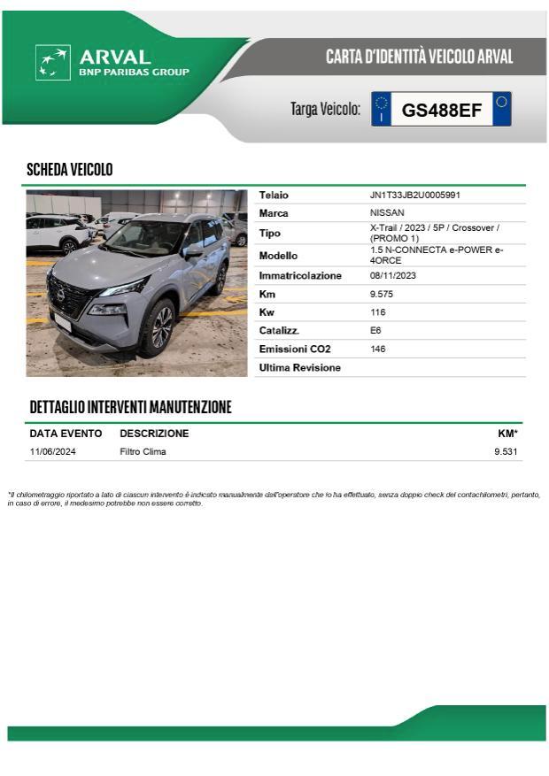 Nissan X-Trail 1.5 e-power N-Connecta e-4orce 4wd 7p.ti Auto