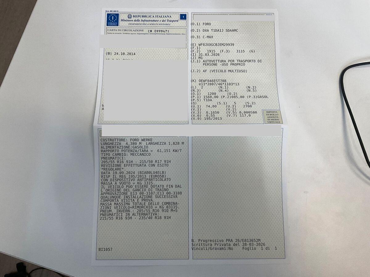 Ford C-Max 1.6 TDCi 115CV Plus