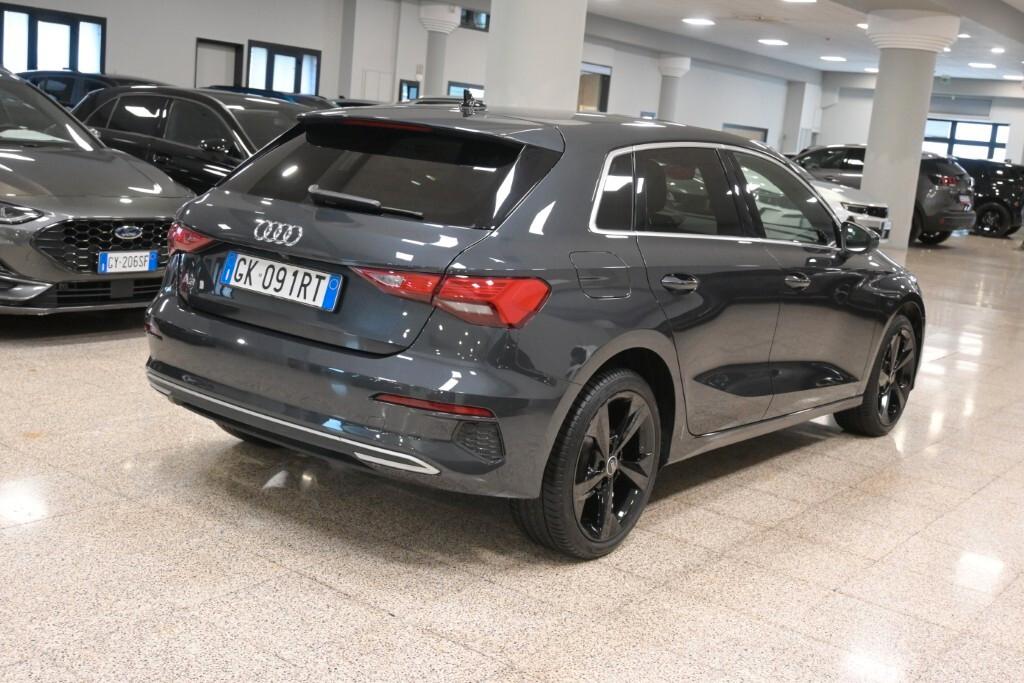 AUDI A3 SPORTBACK 35 TDI 150CV S-TRONIC BUSINESS ADVANCED ( FARI LED - VIRTUAL COCKPIT - ADAPTIVE CRUISE - CLIMA BIZONA - NAVI - MIRROR - SENSORI POST. - TELECAMERA POST. - CERCHI 18 )