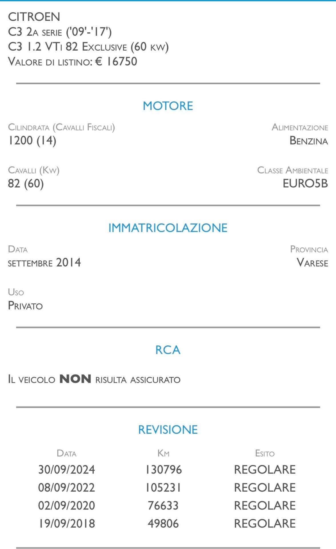 Citroen C3 1.2 PureTech 82 Exclusive - IDEALE PER NEOPATENTATI