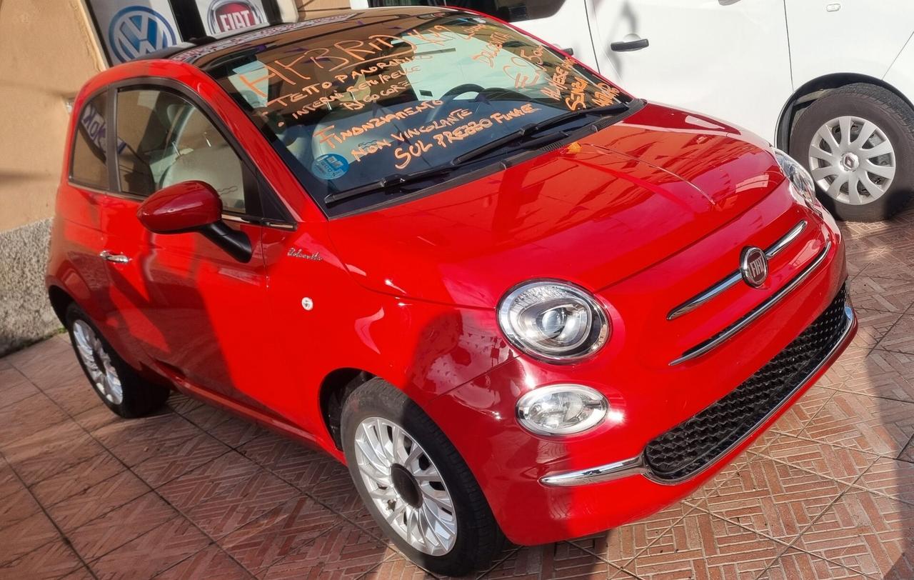 Fiat 500 1.0 Hybrid Red