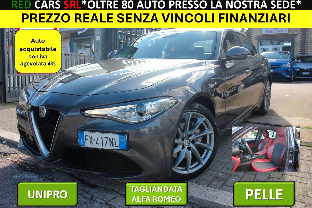 GIULIA SUPER AUTOMAT- UNIPRO*PREZZO VERO* 160CV-TAGLIANDO ALFA- KM CERTI