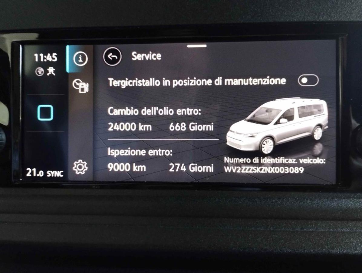 VOLKSWAGEN Caddy 2.0 TDI 122CV DSG Life Maxi - 7 POSTI - UNICO-PROPR -