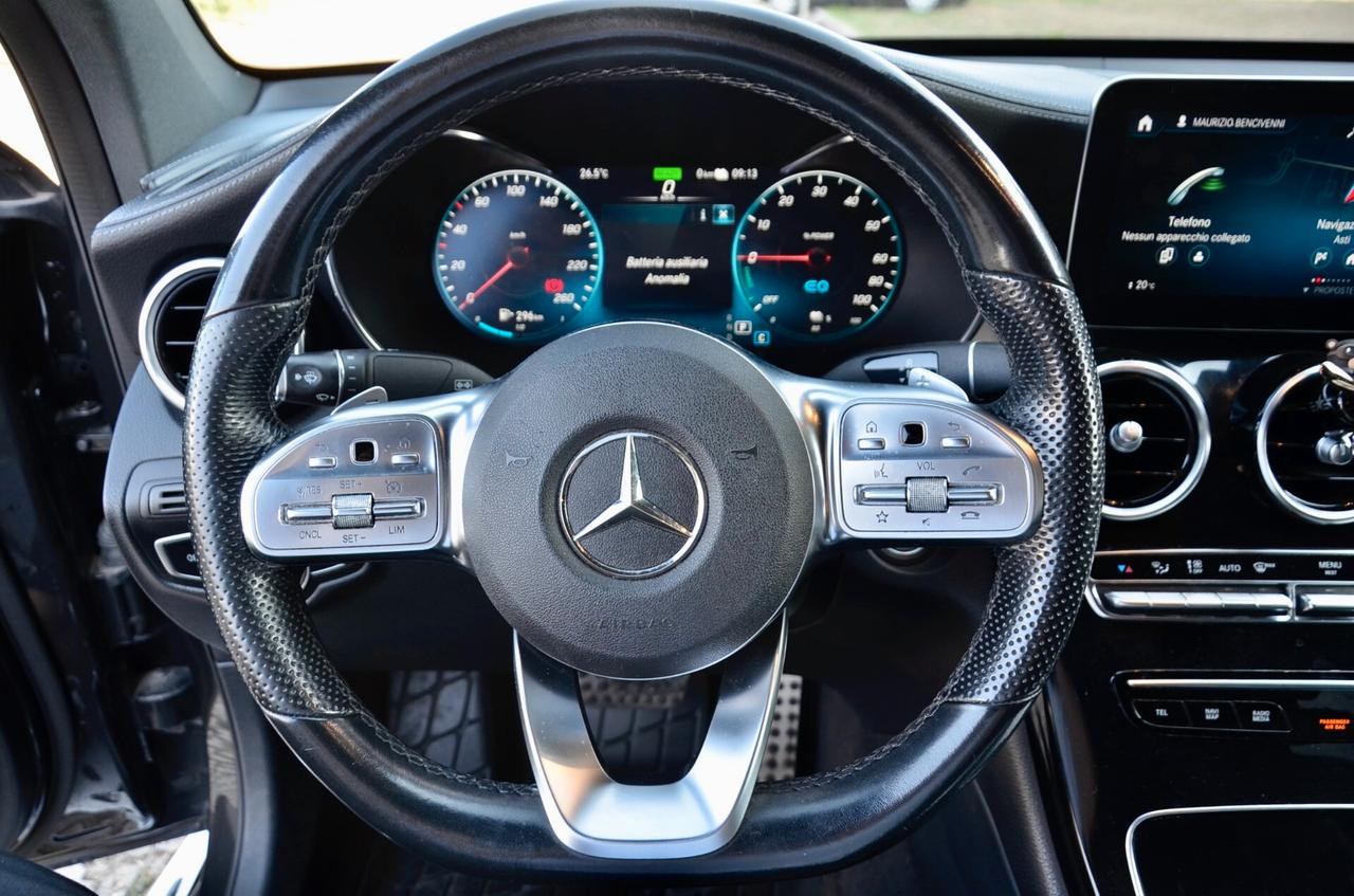MERCEDES-BENZ GLC COUPE 300de PHEV PLUG IN (EQ POWER) PREMIUM AMG 4MATIC 194cv AUTO, UNICO UTILIZZATORE, UFF ITALIANA, EURO 6D, IVA ESPOSTA, SERVICE MERCEDES, PERMUTE