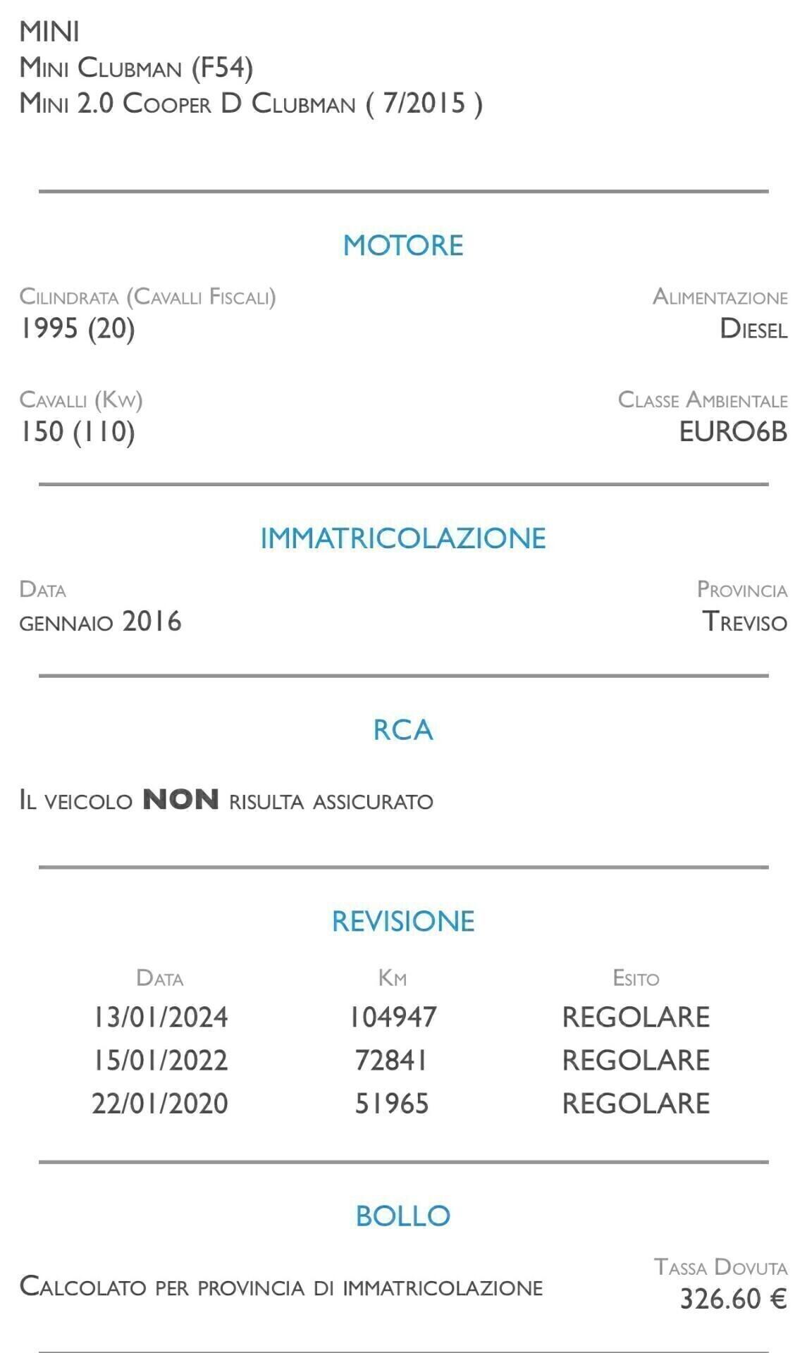 Mini Cooper D Clubman 2.0 Hype - UNICO PROPRIETARIO