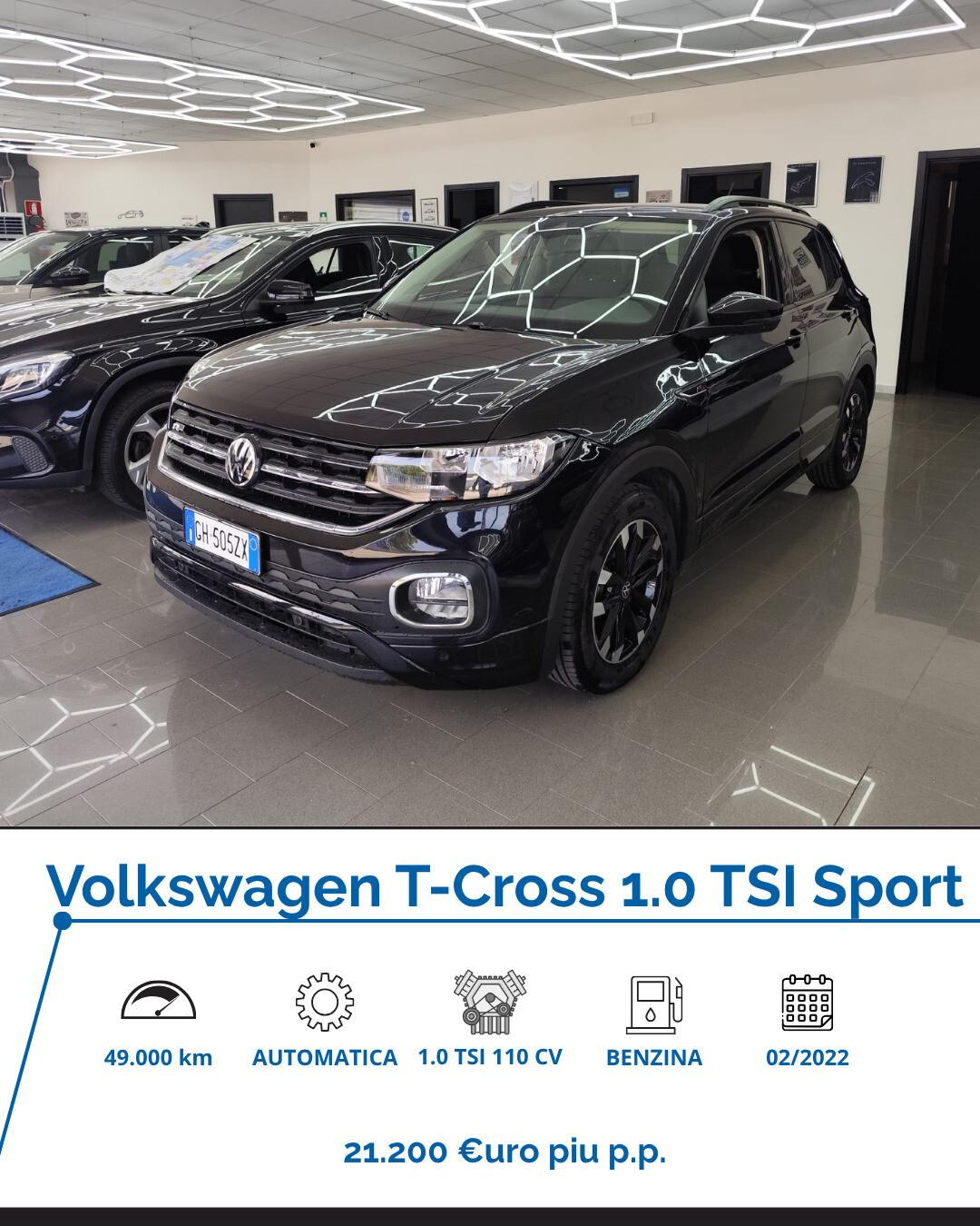 Volkswagen T-Cross 1.0 TSI 110 CV DSG Sport