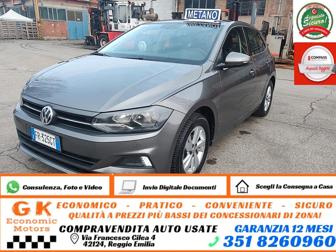 Volkswagen Polo 1.0 TGI 5p. Trendline BlueMotion Technology, OK NEOPATENTATI, GARANZIA L.12 MESI