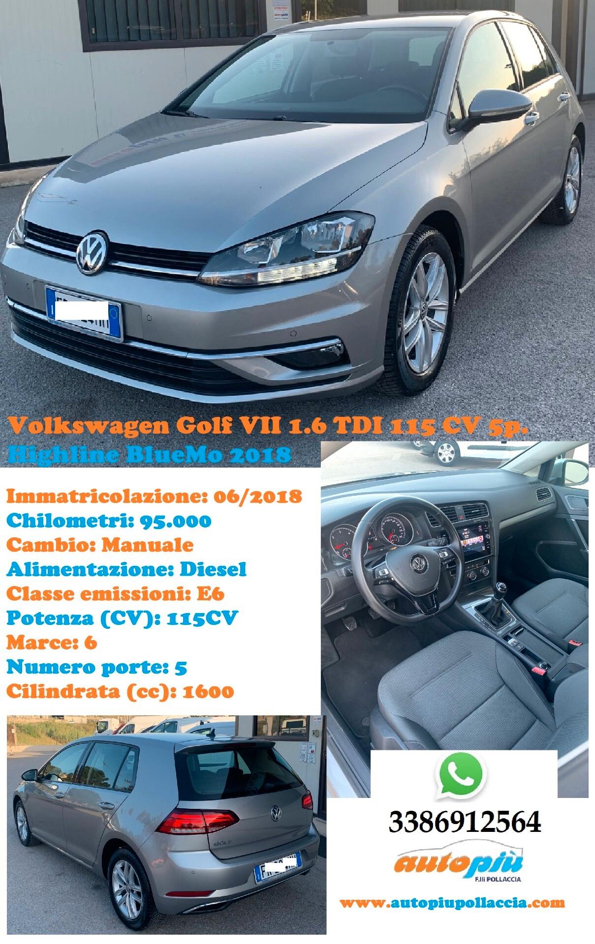 Volkswagen Golf 1.6 TDI 115 CV 5p. Highline BlueMotion Technology