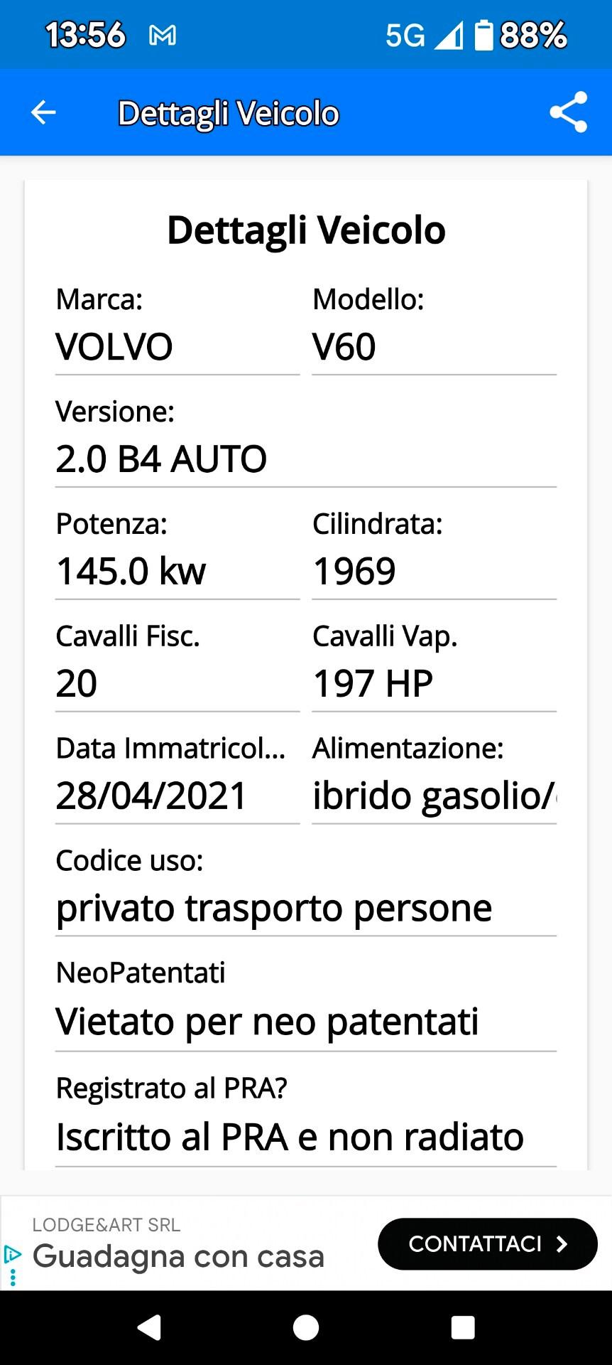 Volvo V60 D3 Geartronic Inscription
