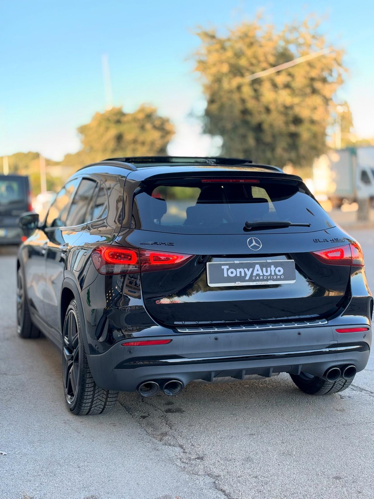Mercedes-benz GLA 45 AMG S 4matic TURBO con TETTO APRIBILE,AMG PERFOMANCE,LUCI SOFFUSE,INTERNI IN PELLE AMG,VOLANTE AM