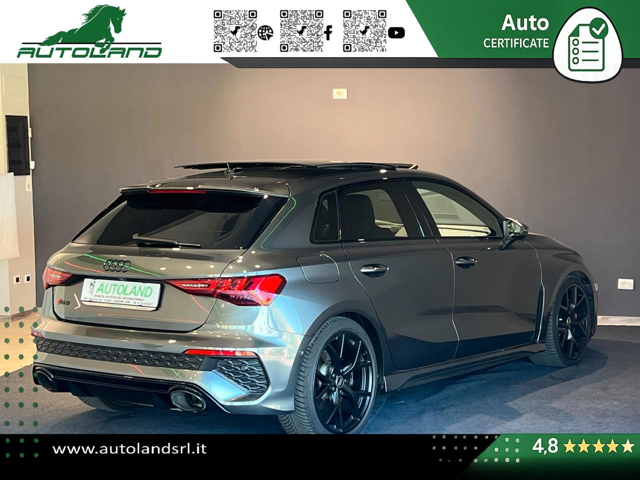 Audi RS3 Sportback 2.5 tfsi quattro s-tronic TETTO - MATRIX- B&O - MASSAGGIO - ACC