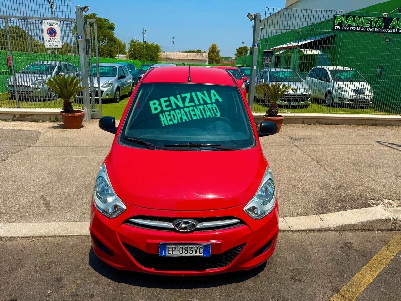 Hyundai i10 1.1 BENZINA - ANNO 04/2012 - NEOPATENTATO