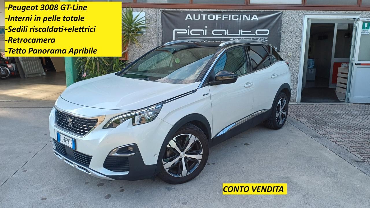 Peugeot 3008 BlueHDi 120 S&S EAT6 GT Line tetto+pello