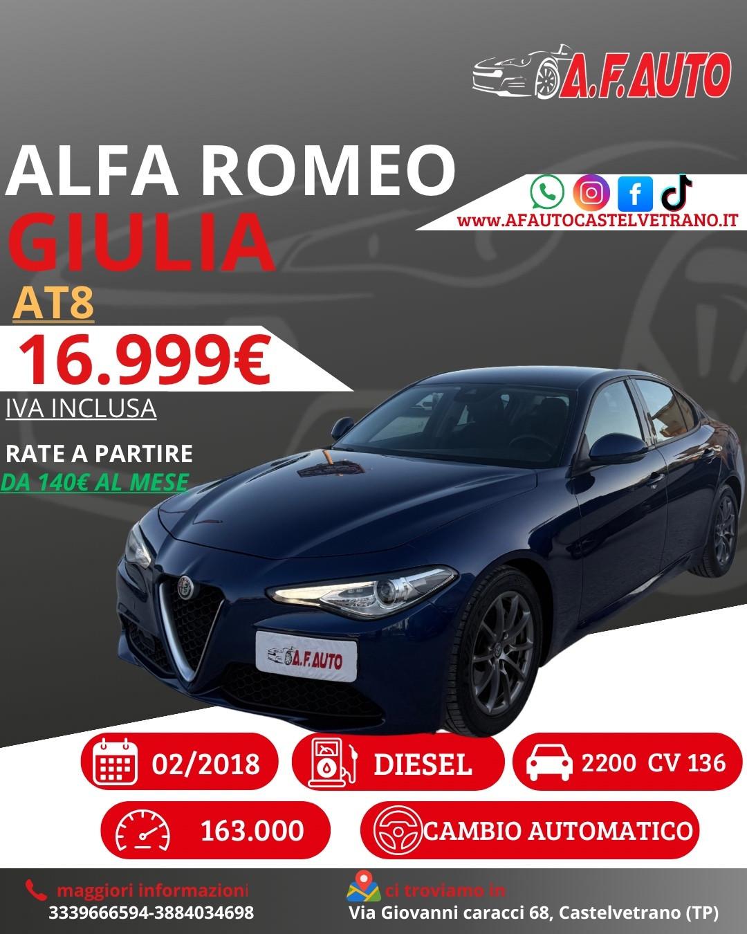 Alfa Romeo Giulia 2.2 Turbodiesel 136 CV AT8