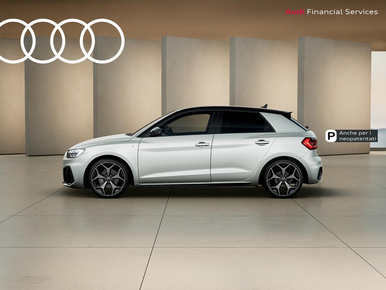 Audi A1 sportback 30 1.0 tfsi identity black 116cv s-tronic