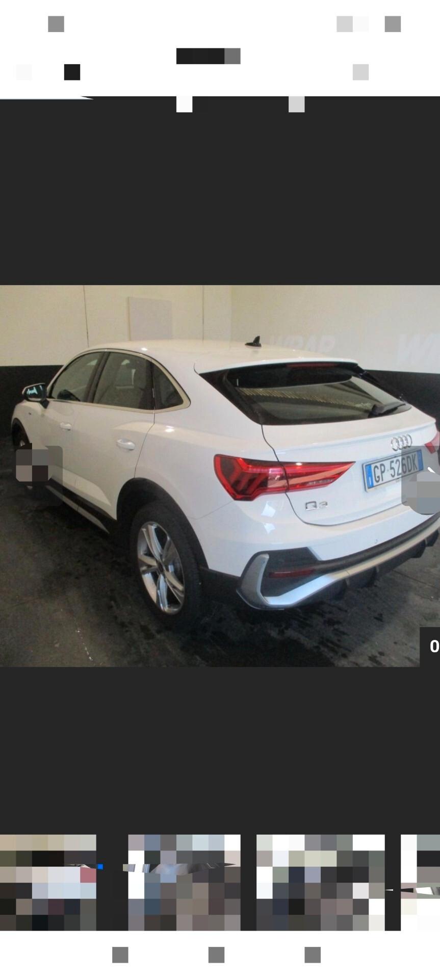 AUDI Q3 SPORTBACK 2.0 TDI 150cv SLINE INTERNO ED ESTERNO TAGLIANDI AUDI