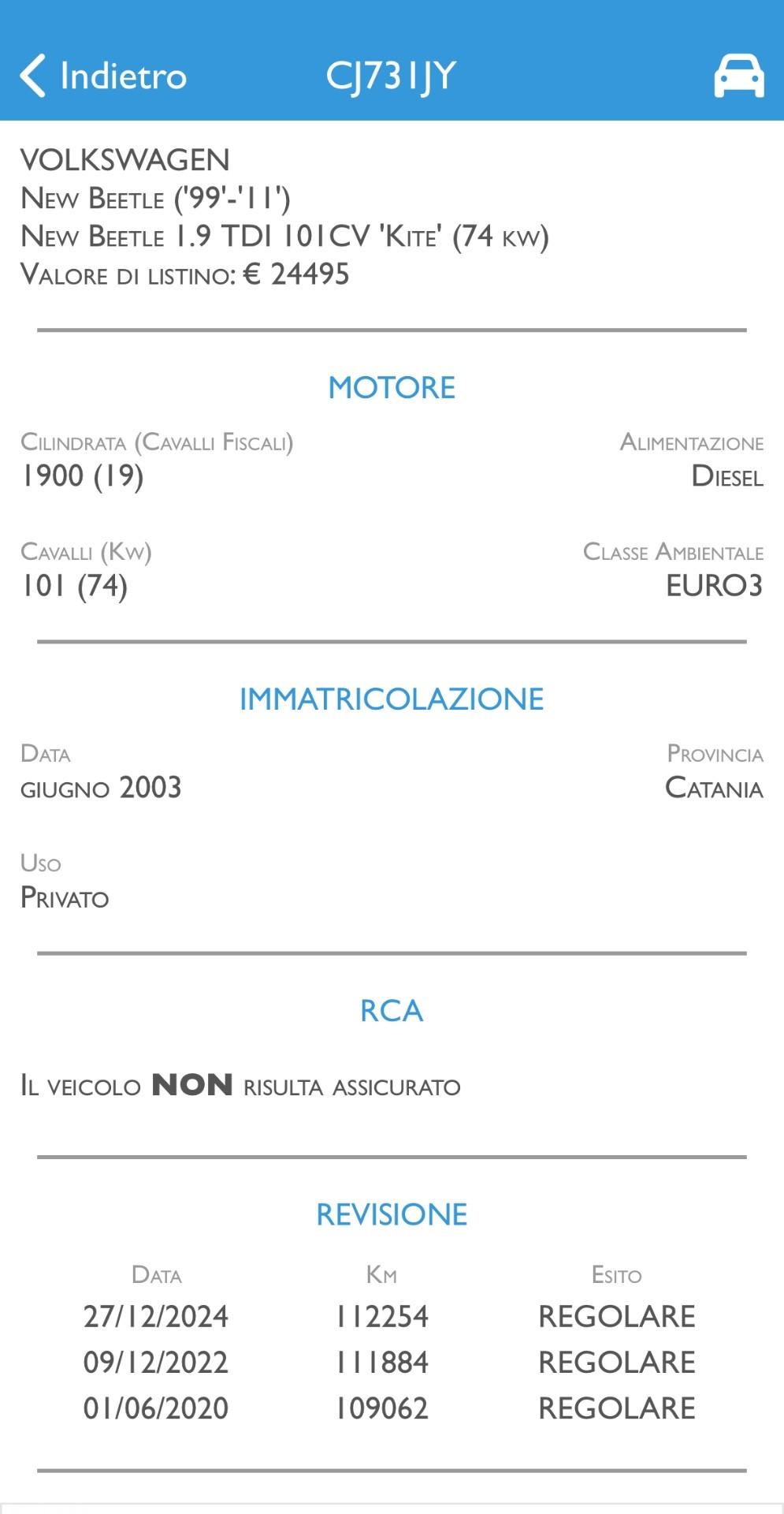 Volkswagen New Beetle 1.9 TDi 101CV 110.000 Km
