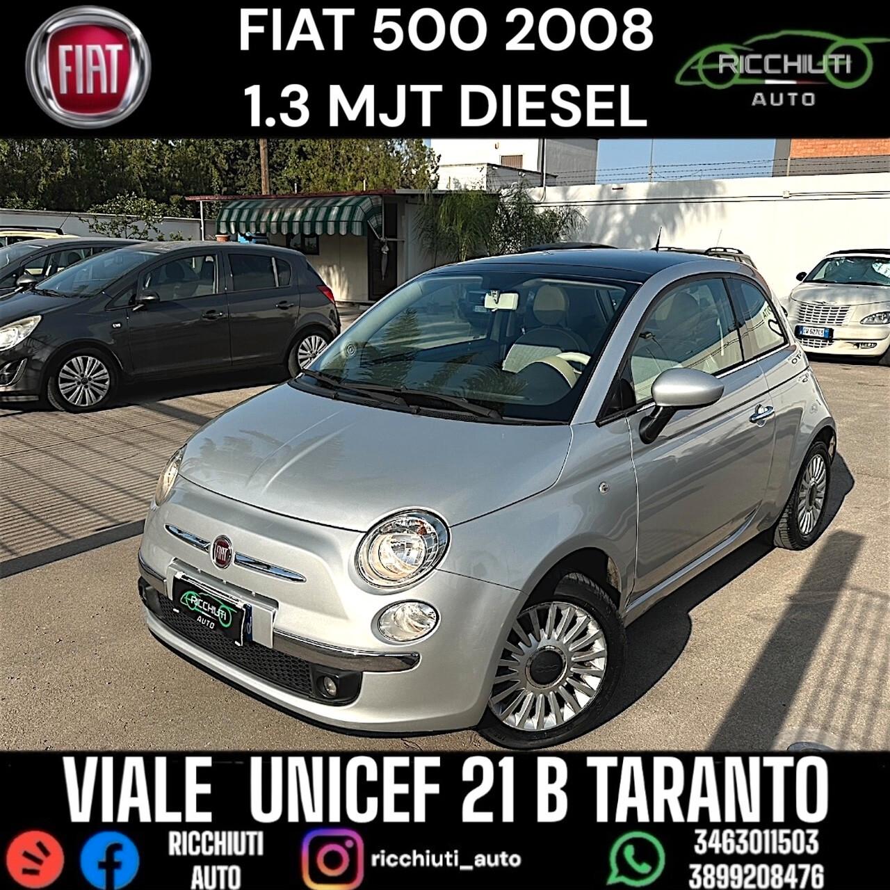 FIAT 500 1.3 MJT DIESEL 2008 FULL OPTIONAL