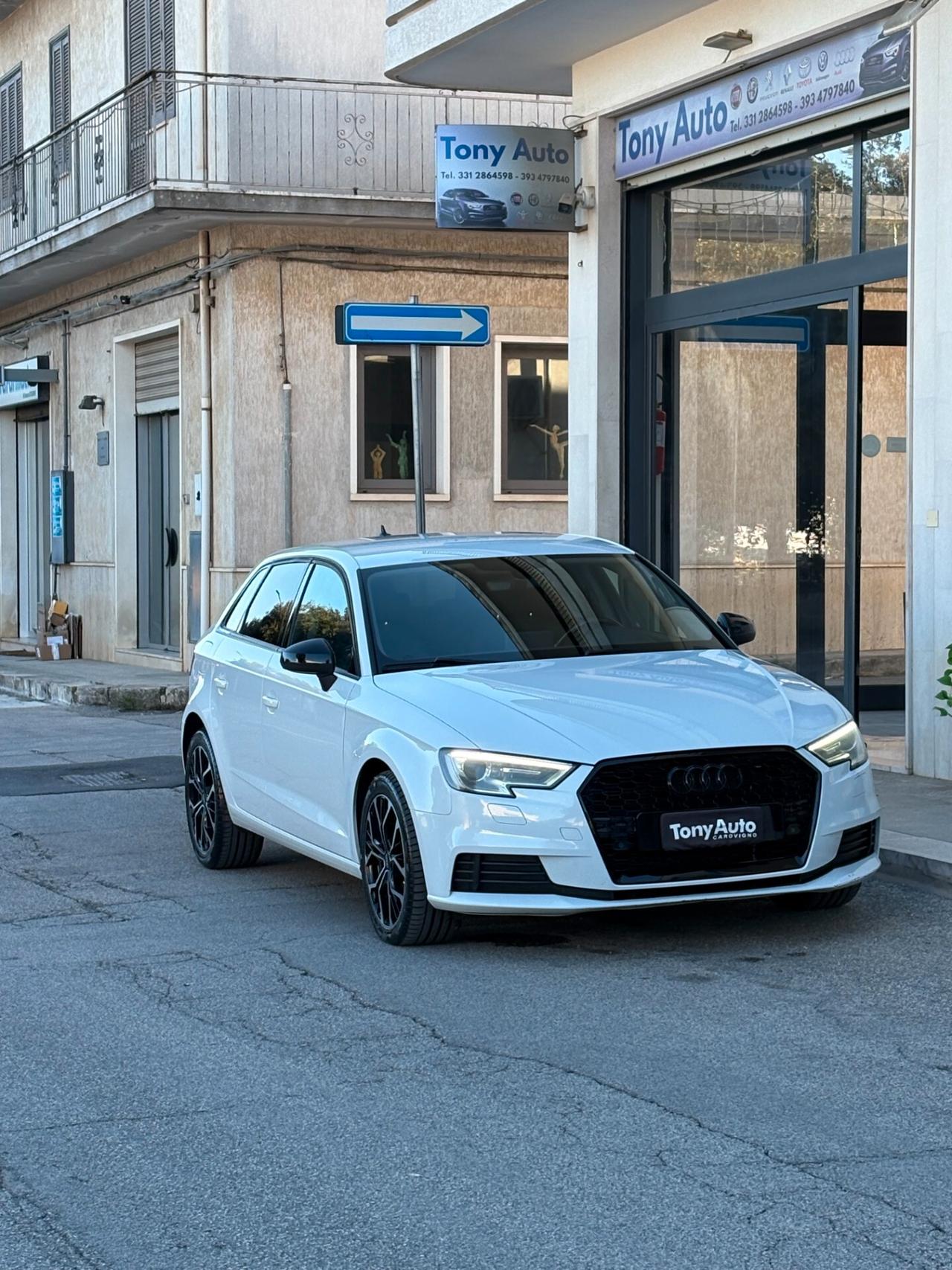 Audi A3 Sportback 30 1.6 tdi Sport 116cv s-tronic NAVI,FULL LED,ANDROID AUTO,SENS.PARCHEGGIO,BLUETOOTH,BLOCK