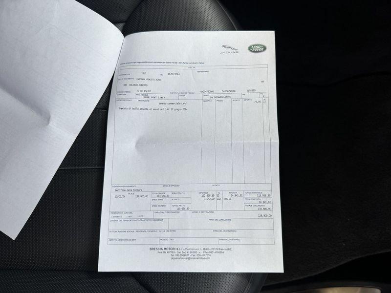 Land Rover Range Rover Sport 3.0d i6 mhev Autobiography awd 350cv auto UNIPRO IVA ESPOSTA