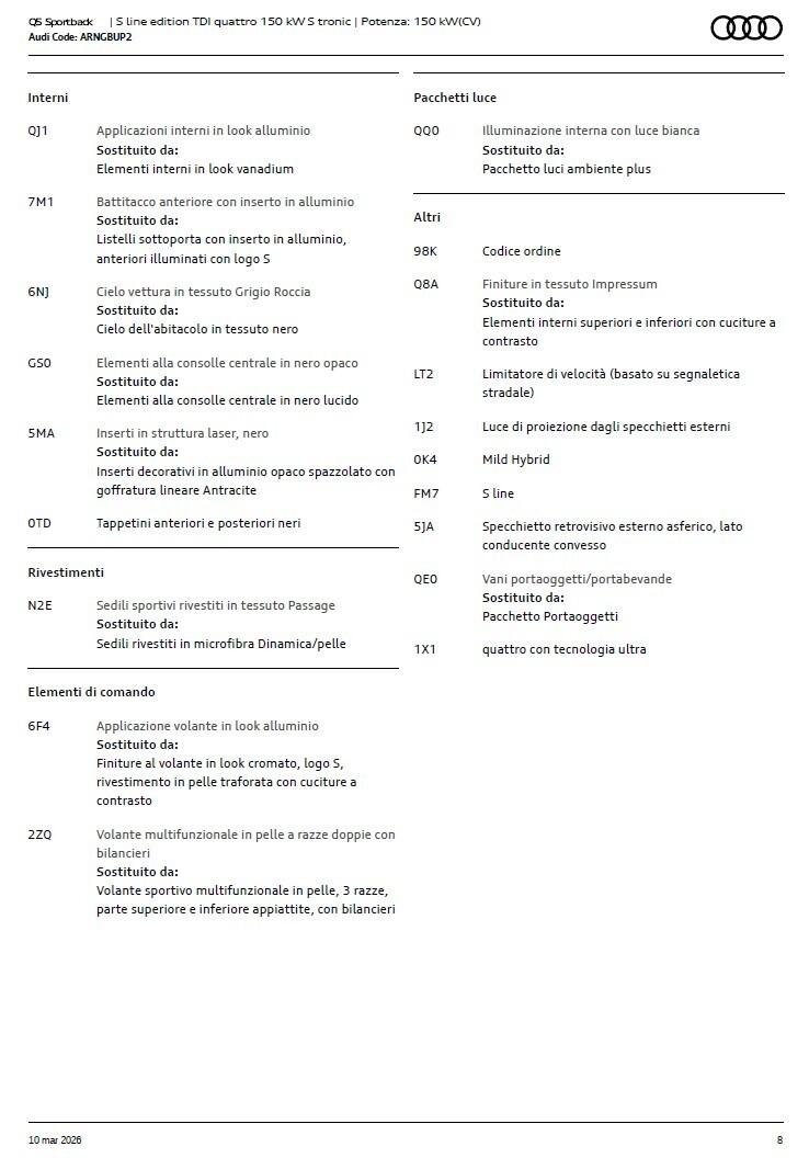 Audi Q5 SPB TDI 150 kW quattro S line TECHPRO/TETTO/OLED