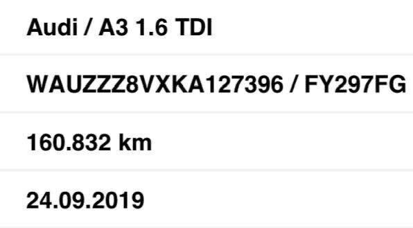 AUDI A3 SPB 1.6 TDI 115CV DSG7 SPORT